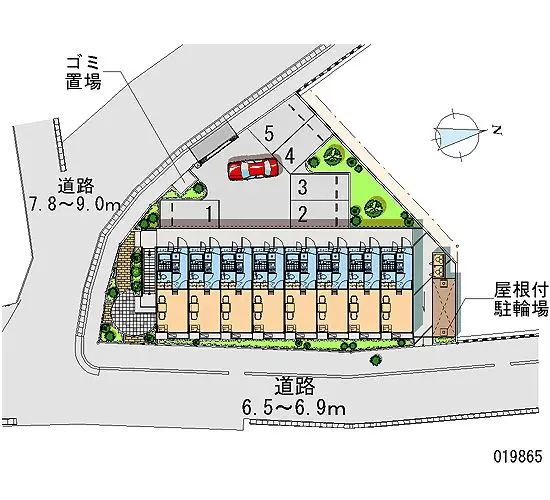 ★手数料０円★福岡市早良区小田部４丁目　月極駐車場（LP）